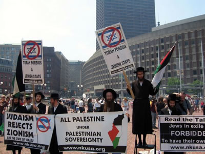 manifestazione degli ebrei ortodossi contro lo stato sionista
